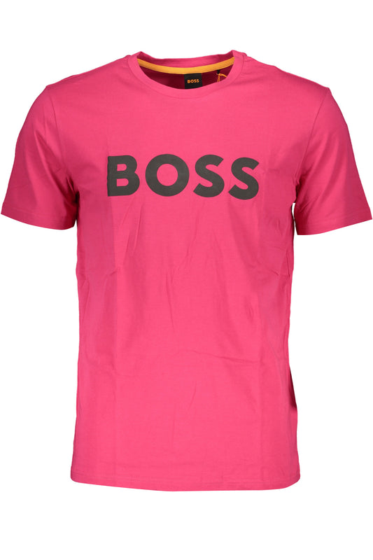 BOSS MEN&#39;S SHORT SLEEVE T-SHIRT PINK
