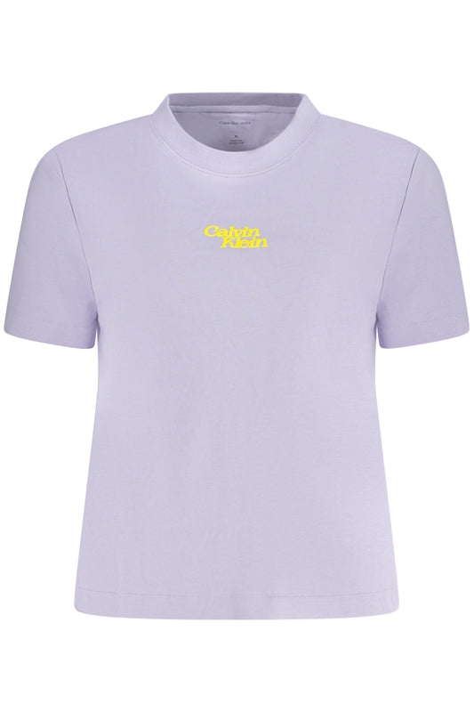 CALVIN KLEIN WOMEN&#39;S SHORT SLEEVE T-SHIRT PURPLE