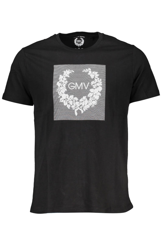 GIAN MARCO VENTURI BLACK MAN SHORT SLEEVE T-SHIRT