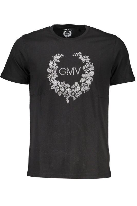 GIAN MARCO VENTURI BLACK MAN SHORT SLEEVE T-SHIRT