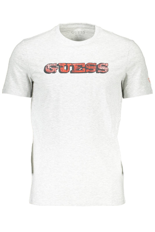 GUESS JEANS MEN&#39;S SHORT SLEEVE T-SHIRT GRAY