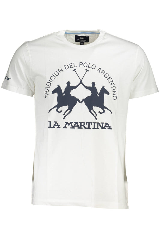 LA MARTINA WHITE MAN SHORT SLEEVE T-SHIRT