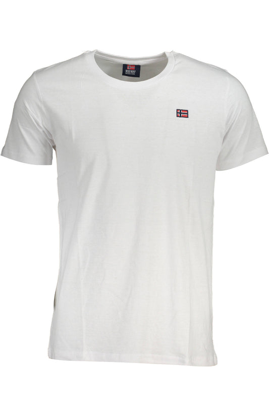 NORWAY 1963 WHITE MEN&#39;S SHORT SLEEVED T-SHIRT