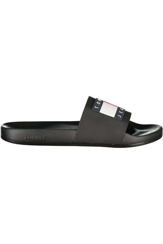 TOMMY HILFIGER MEN&#39;S SLIPPER FOOTWEAR BLACK
