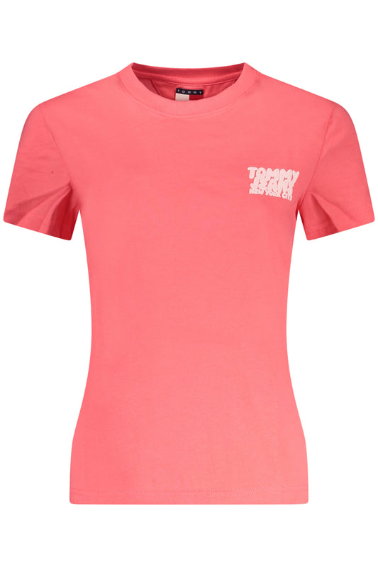 TOMMY HILFIGER WOMEN&#39;S SHORT SLEEVE T-SHIRT PINK