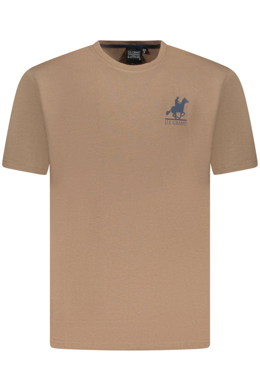 US GRAND POLO MEN&#39;S SHORT SLEEVE T-SHIRT BROWN