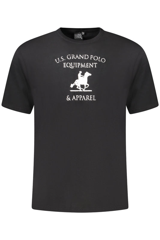 US GRAND POLO SHORT SLEEVE T-SHIRT MEN BLACK