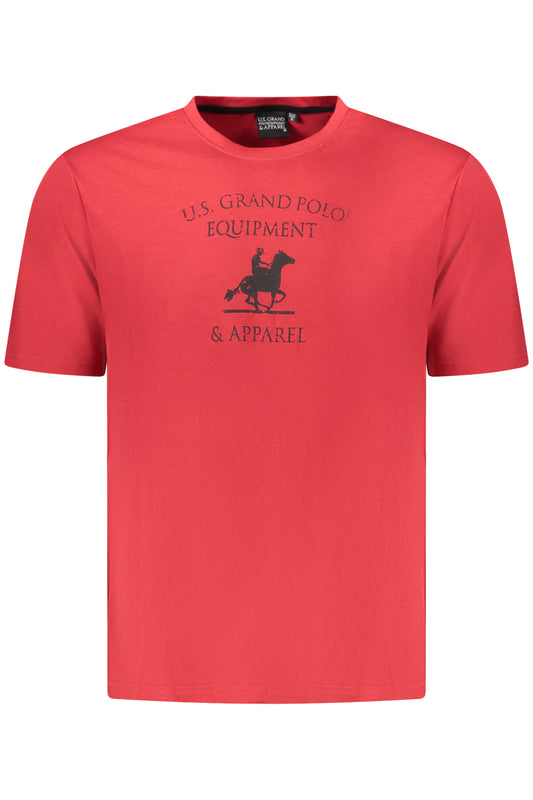 US GRAND POLO MEN&#39;S SHORT SLEEVE T-SHIRT RED
